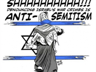 Carlos Latuff: SHHH - Denouncing Israels war crimes is Anti-Semitisme
